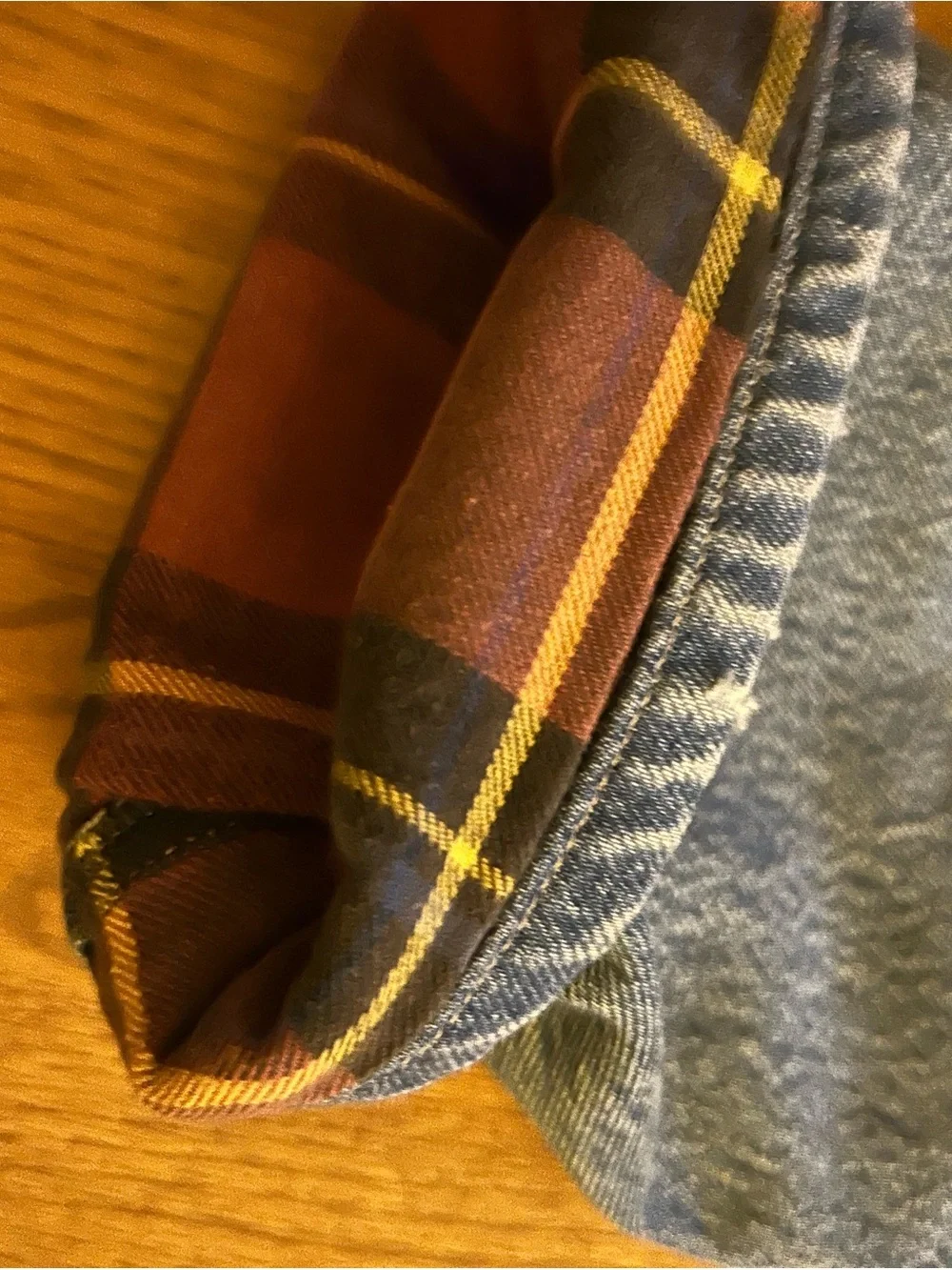 Lands' End Men's Straight Jeans in Light Blue Denim with Flannel Lining